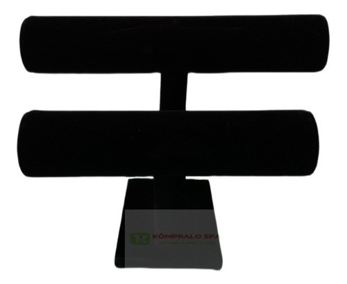 Imagen 4 de 6 de Pack Exhibidores De Collar Hoja, Aros Pulsera 2 Nivel Negro