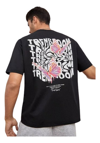 Playera Estampada De Moda De Manga Corta Para Hombre Cool