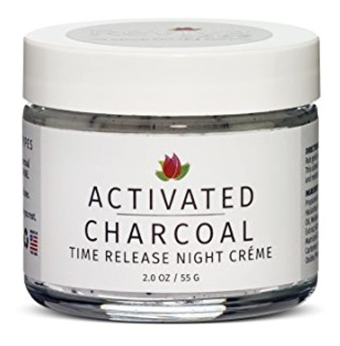 Reviva Labs Activated Charcoal Time Release Crema Noche 55g 