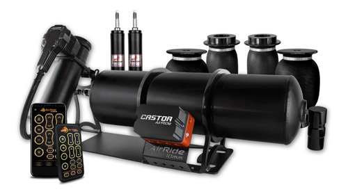 Kit Air Ride Super Black 10mm + Mangueira Prensada - Castor