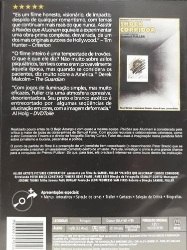 Dvd Coleção Samuel Fuller 3 Filmes (Usado)