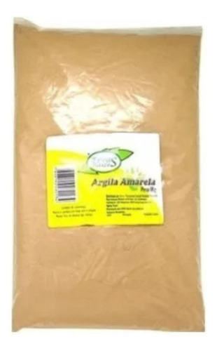 Kit Argila Amarela 5kg 100% Pura Ervas E Raízes