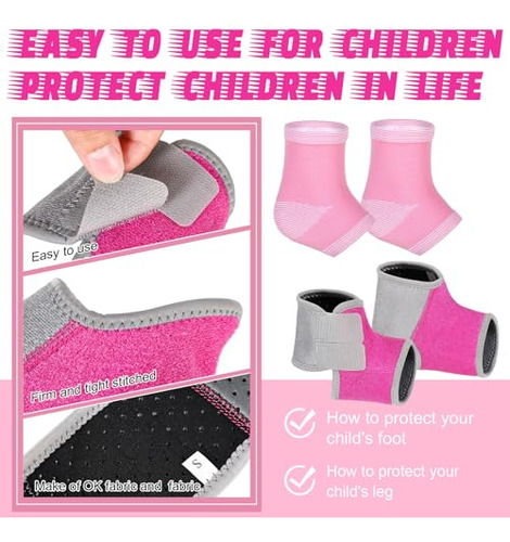 Juego De 2 Pares De Tobilleras Para Niños, Soporte Estabiliz