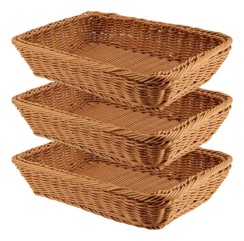 Cestas De Pan De Mimbre De Polietileno De 3 Pcas De 3 Pcas D
