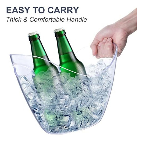 Asika Cubo De Hielo Cubo De Vino, Cubo De Plástico Acrílico