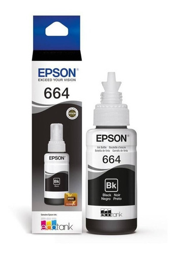 Tinta Original Negro T664 Epson Impresoras