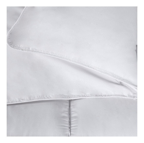 Acolchado Edredon Microfibra Relleno Color Blanco Twin Size Diseño de la tela Lisa