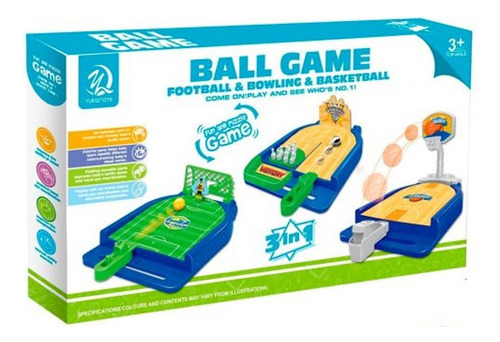 Juego De Mesa 3en1 Futbol Basquet Bowling Familiar