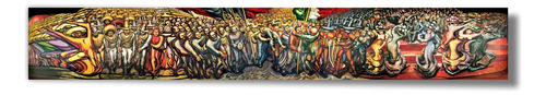 Lienzo Canvas David Alfaro Siqueiros Mural Revolución 22x150