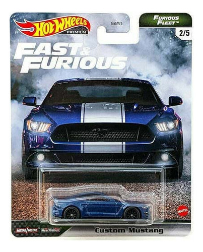 Hot Wheels Premium Rapidos Y Furiosos Mustang Color Azul