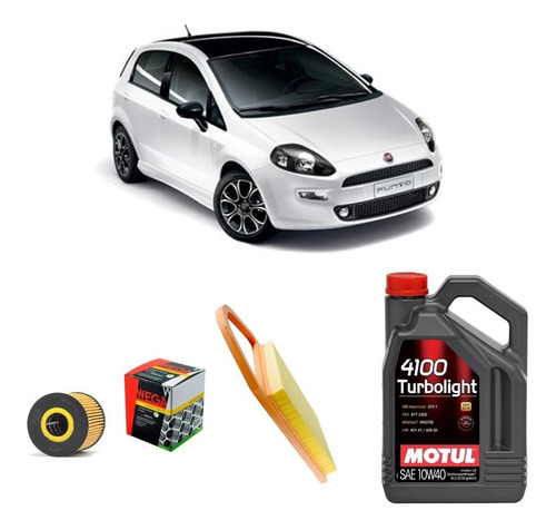 Kit 2 Filtros Fiat Punto 1.6 Etorque Y Motul 10w40 X5