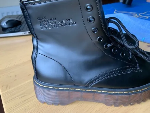 Coturno Preto Plataforma Modelo Unissex Estilo Dr. Martens Frete