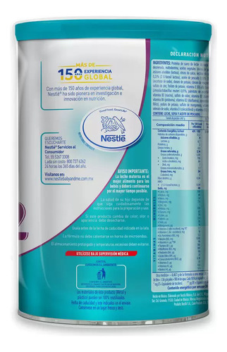 Fórmula Infantil Nan Optimal Pro Etapa 3, 1.6kg 2pz Sin Sabor