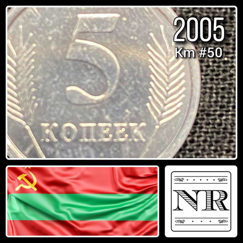 Imagen 1 de 4 de Transnistria - 5 Kopek - Año 2005 - Km #50 - Escudo