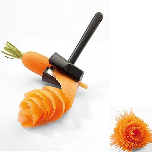 Carrot Curler And Peeler, Black Carrot Spiral Shred Slicer R