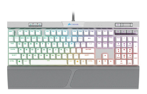 Teclado Mecánico Gamer Corsair K70 Mk.2 Rgb Rapidfire Se Color Del Teclado Blanco Idioma Inglés Us