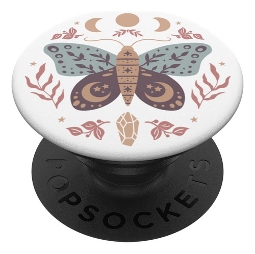 Celestial Boho Polilla Bruja Botanica Fase Luna Popsockets