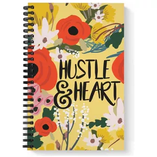 Cuaderno De Espiral Motivacional Hustle And Heart De ...