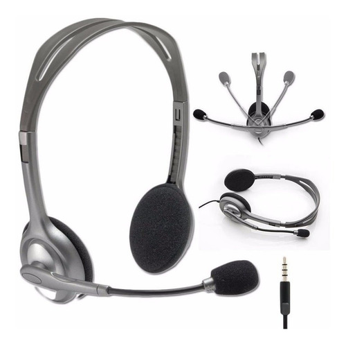 Imagen 4 de 6 de Auricular Vincha Headset Logitech H111 Micrófono 3.5mm Minip