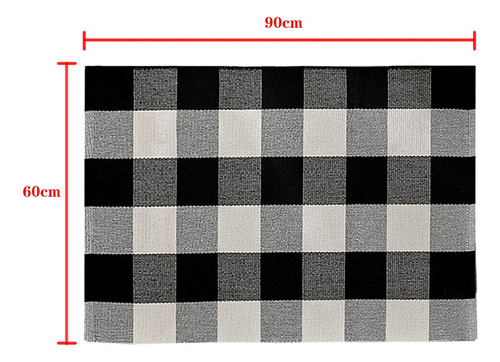 Alfombra A Cuadros De Algodón A Cuadros Para Cocina Y Baño