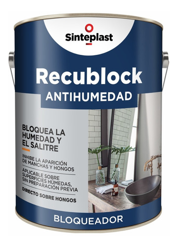 Recublock Antihumedad Bloqueador / Interior Y Exterior / 4 L