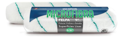 Felpa Rodillo 9 Microfibra 3/8 Superficie Lisa Byp