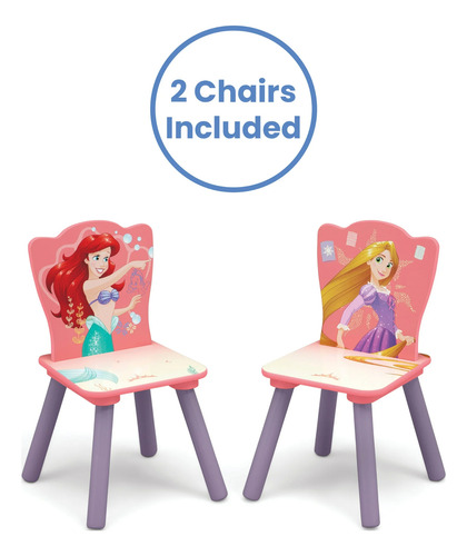 Set De Mesa Y Sillas Para Niños Pequeños Disney Princesas Dc Rosa