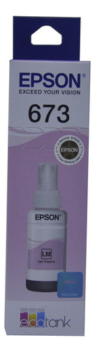 Botella De Tinta Epson T673 Magenta Claro Para L800 Y L1800