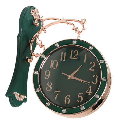 Reloj De Pared De Doble , Diámetro De Esfera: 19,5 Verde