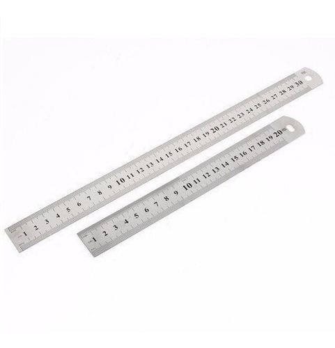 Imagen 2 de 6 de Regla De Acero Inoxidable Graduada Metal 60 Cm / 24 Pulgadas