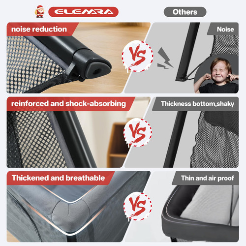Cuna De Viaje Portátil Con Colchón, Fácil Instalación, Liger