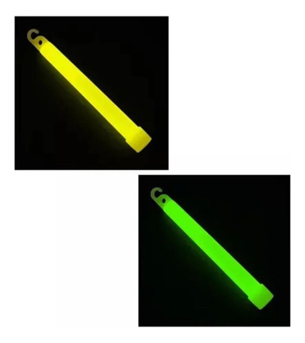 Bastão Luminoso Luz Química Pesca Noturna Ar Livre 2un 15cm