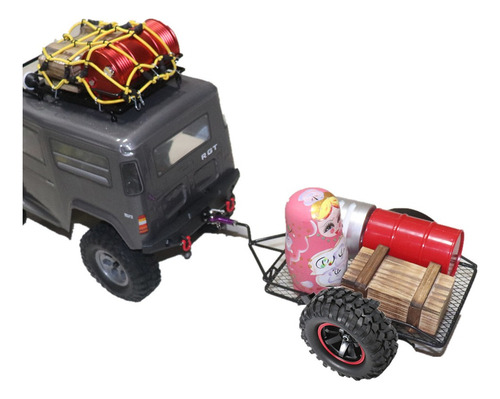 Carro De Reboque Para 1:10 Hsp Axial Scx10 D90 Hpi Rc Rock