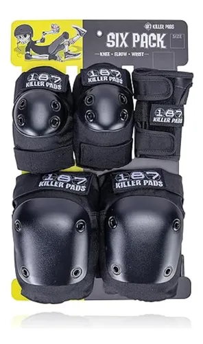Rodilleras Coderas Y Muñequeras 187 Killer Pads Negro S/m