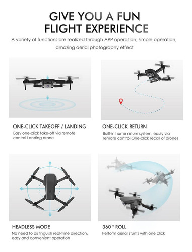 E99 Pro Drone, Câmera 4k Wifi 2.4 Ghz Estável Com Acessórios