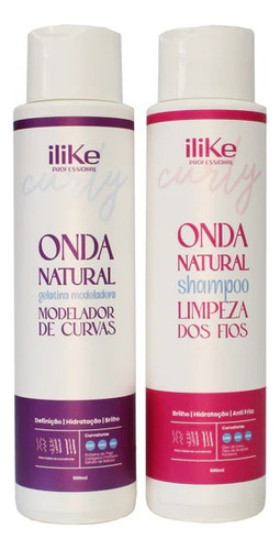 Ilike Onda Natural Kit Shampoo 500ml + Gelatina 500ml