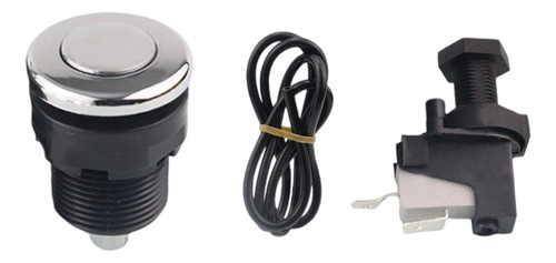 Interruptor De Botón De Aire Kits De Plata Pulida De 34 Mm