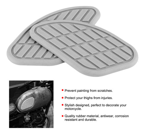 Par De Pegatinas Grises For Tanque De Motocicleta Con Almoh