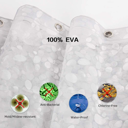 Cortina Ducha Eva Forro Impermeable Cortina Ducha 180x180cm
