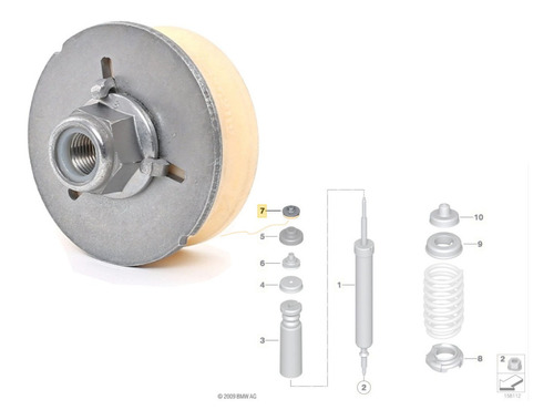 Coxim Amortecedor Traseiro Superior Bmw 325i 2.5 2005-2011