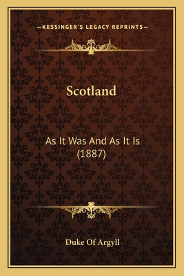 Libro Scotland: As It Was And As It Is (1887) - Argyll, D...