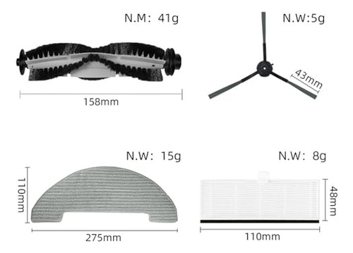 Kit De Accesorios De Barredora Compatible Con La Aspiradora