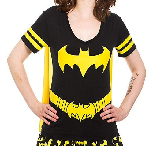 Camiseta Juvenil Con Capa De Batman