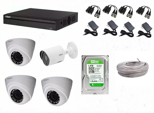 Kit De 4 Cámaras De Seguridad Dahua 720p + Dvr De 8 Canales