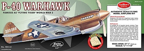 P-40 Warhawk Guillow De Corte Láser Kit Modelo