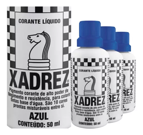 Corante Pigmento Liquido Xadrez Bisnaga 50ml - kit com 6un