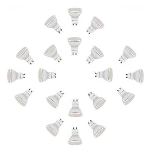 Imagen 1 de 5 de Lampara Led Dicroica 7w 560 Lm Gu10 Frio Calido 220v Packx20