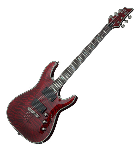 Guitarra eléctrica Schecter Hellraiser C-1 de arce/caoba black cherry con diapasón de palo de rosa