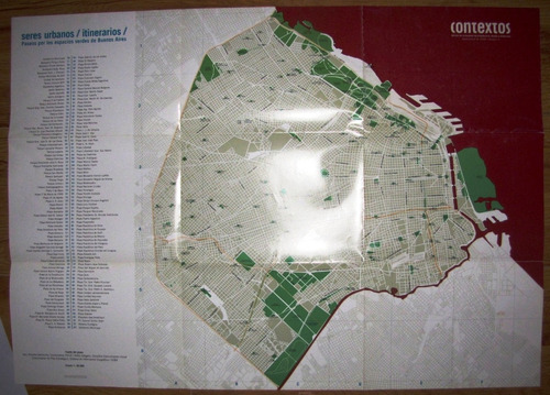 Gran Plano De Espacios Verdes En Buenos Aires, Desplegable