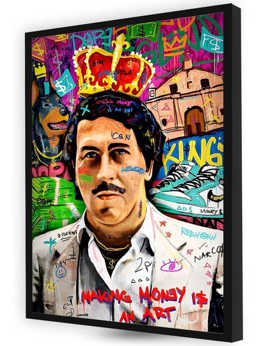 Poster Grafit Colombiano Pablo Escobar Quadro Quarto Plus 
